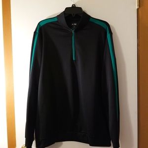 Adidas Black Golf pullover long sleeve shirt! 1/4 zip font.